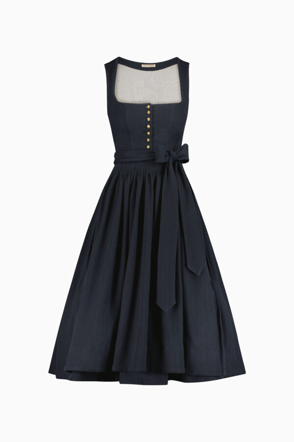 Dirndl mit Jerseystoff in dunkelblau
