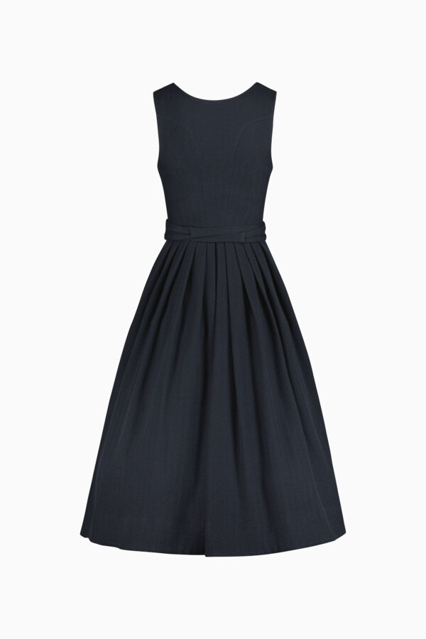 Dirndl mit Jerseystoff in dunkelblau