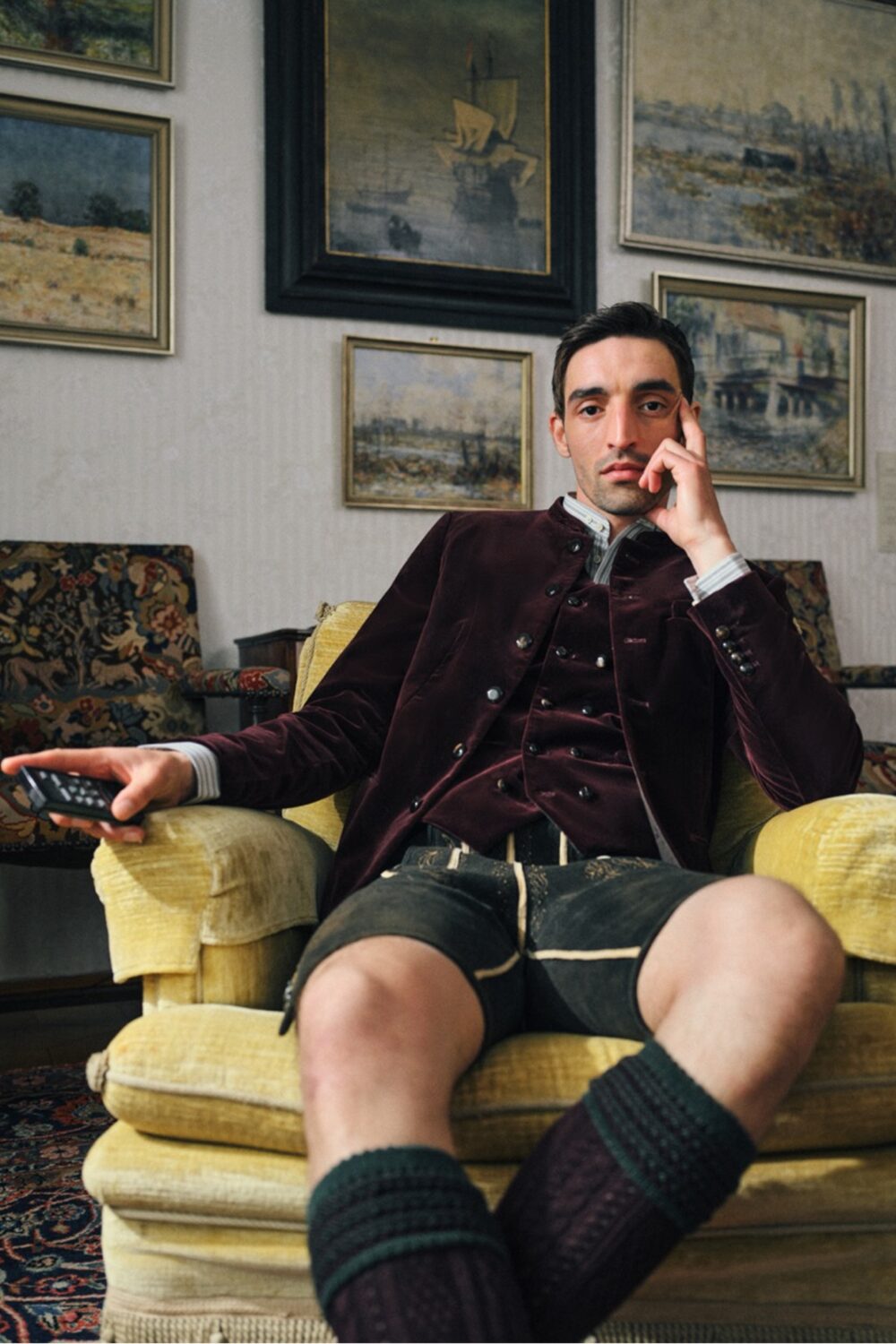 Herrenweste Egon – bordeaux