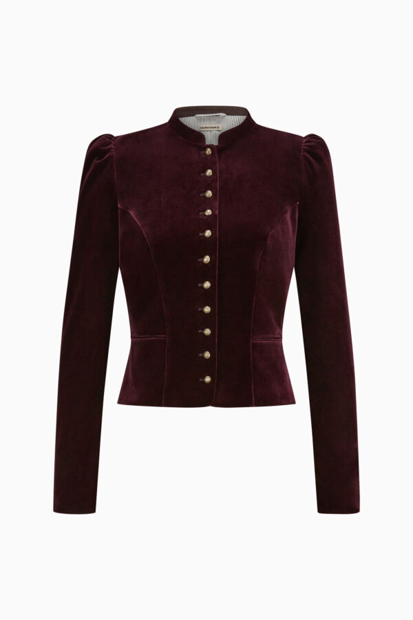 Damenmiederjacke Belinda – bordeaux