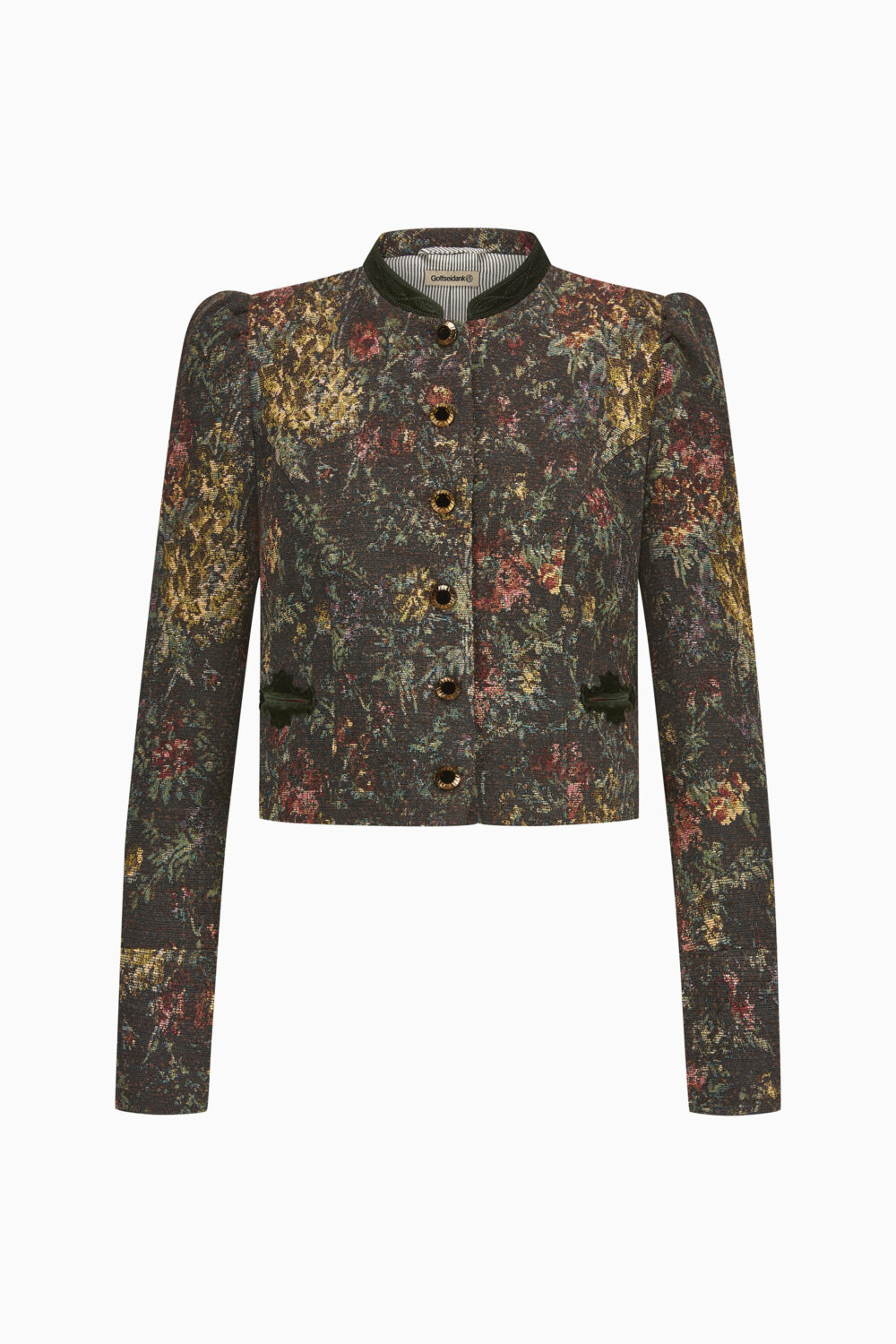 Damenmiederjacke Flora – antikschwarz