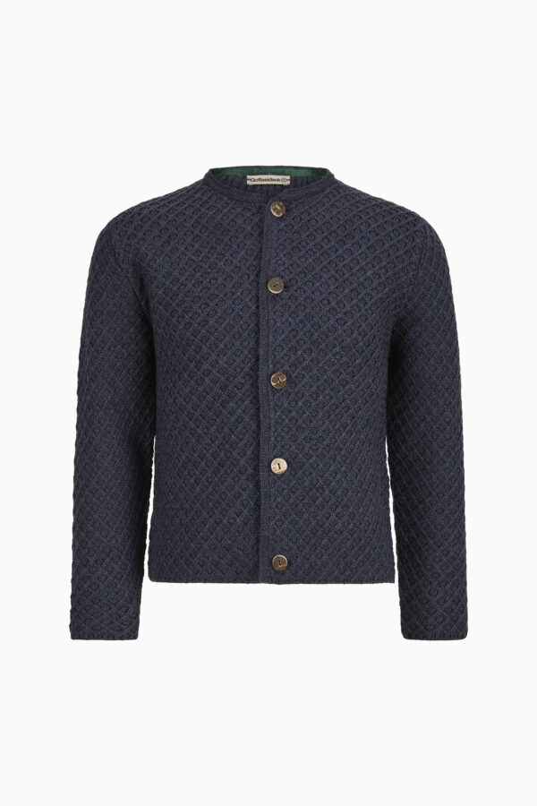 Kinderstrickjacke Xander Uni – nachtblau
