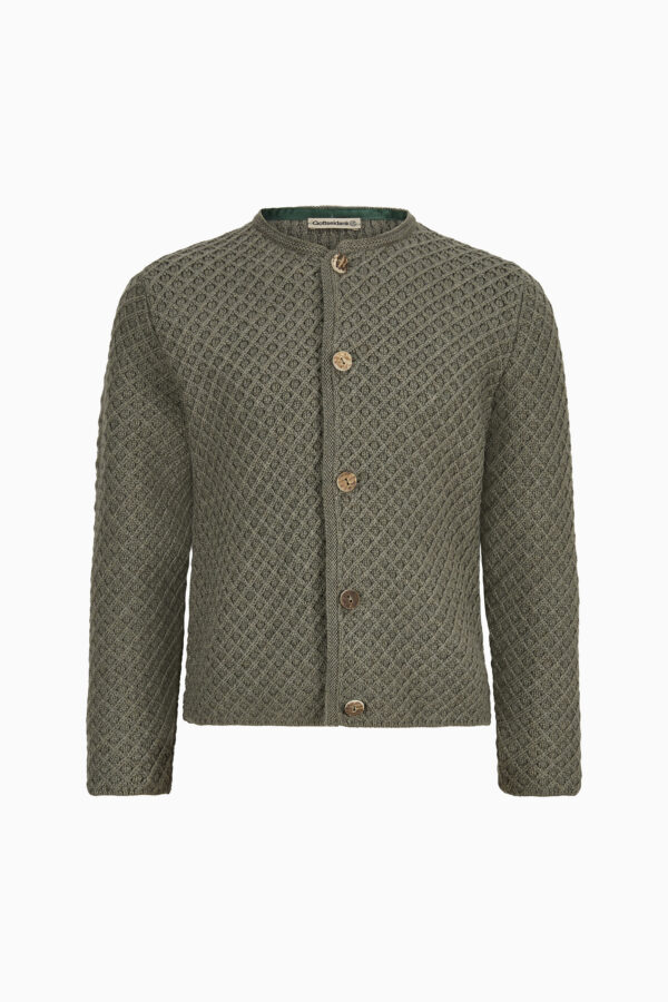 Kinderstrickjacke Xander Uni – thymian