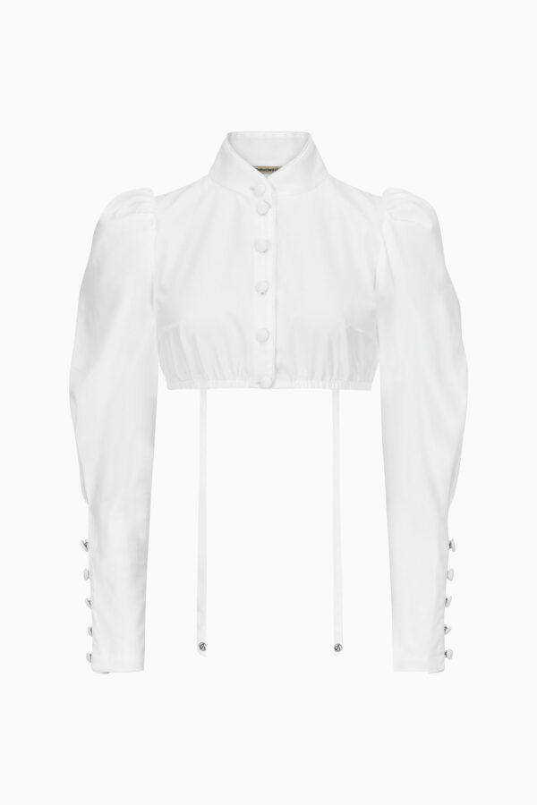 Dirndlbluse Jurie – reinweiß