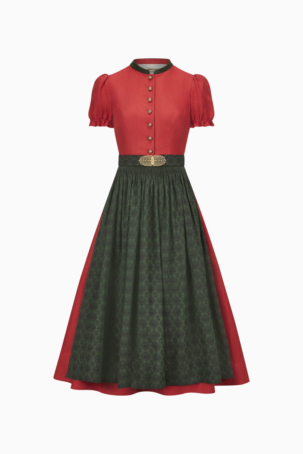Dirndl Livie – sauerkirsche-jagdgrün