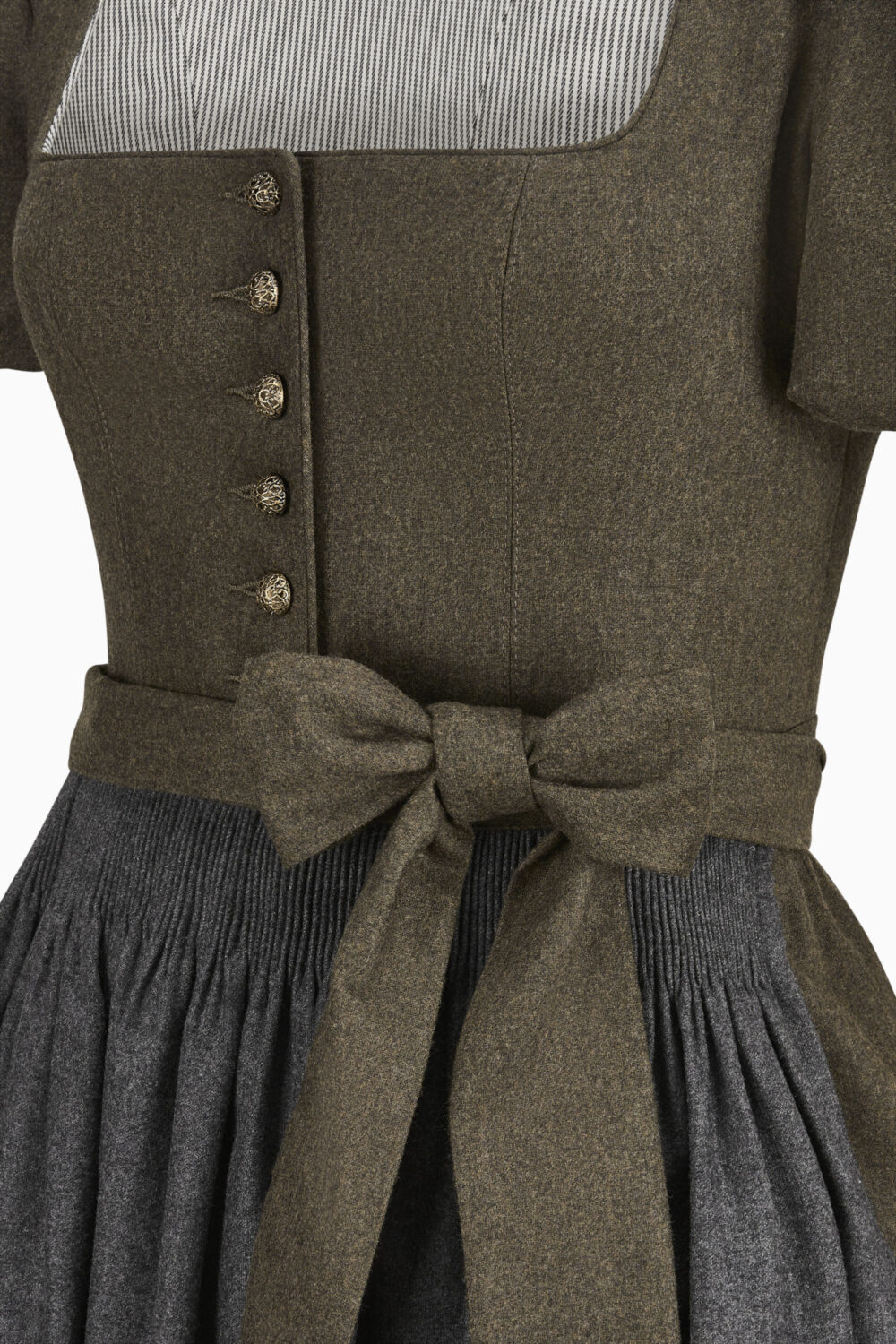 Dirndl Laura – khaki-zinngrau