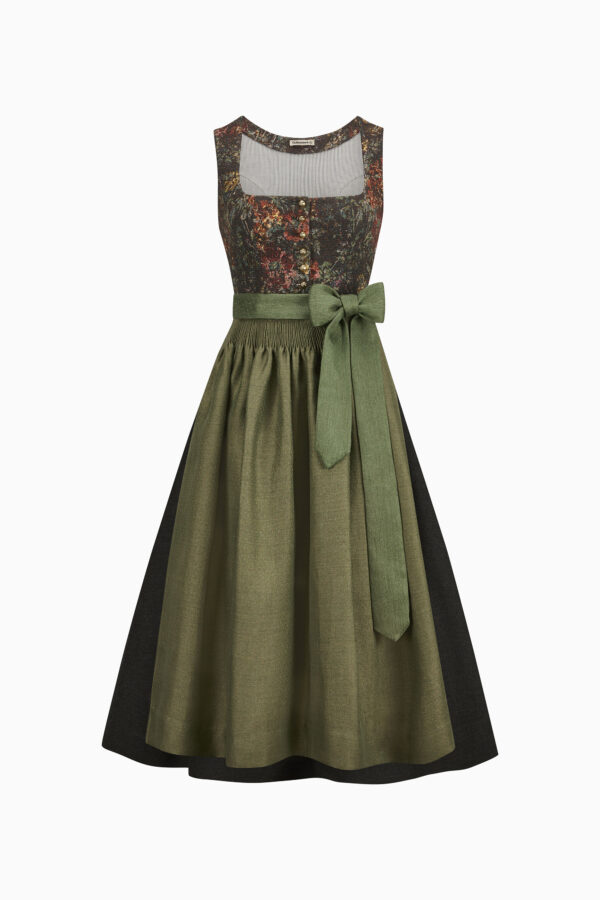 Dirndl Monika – antikschwarz-olivbraun
