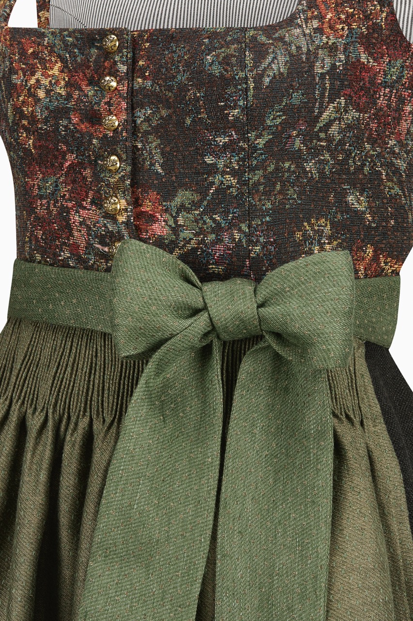 Dirndl Monika – antikschwarz-olivbraun