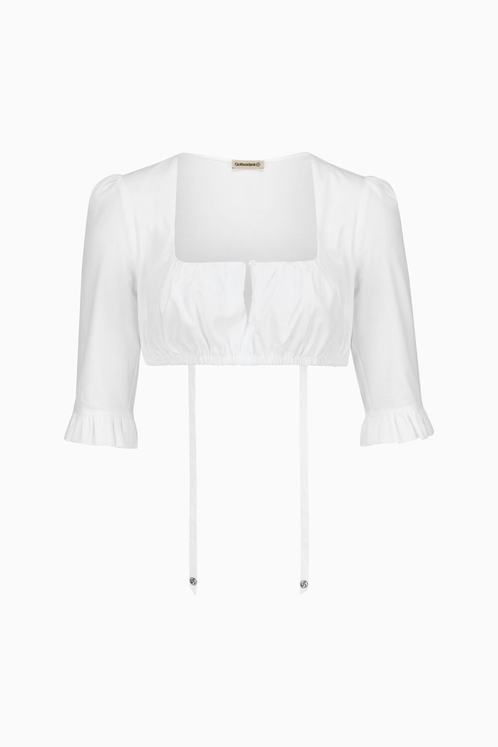 Dirndlbluse Gwendolyn – reinweiß