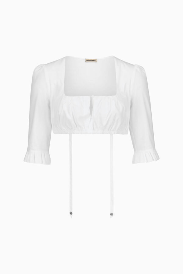 Dirndlbluse Gwendolyn – reinweiß