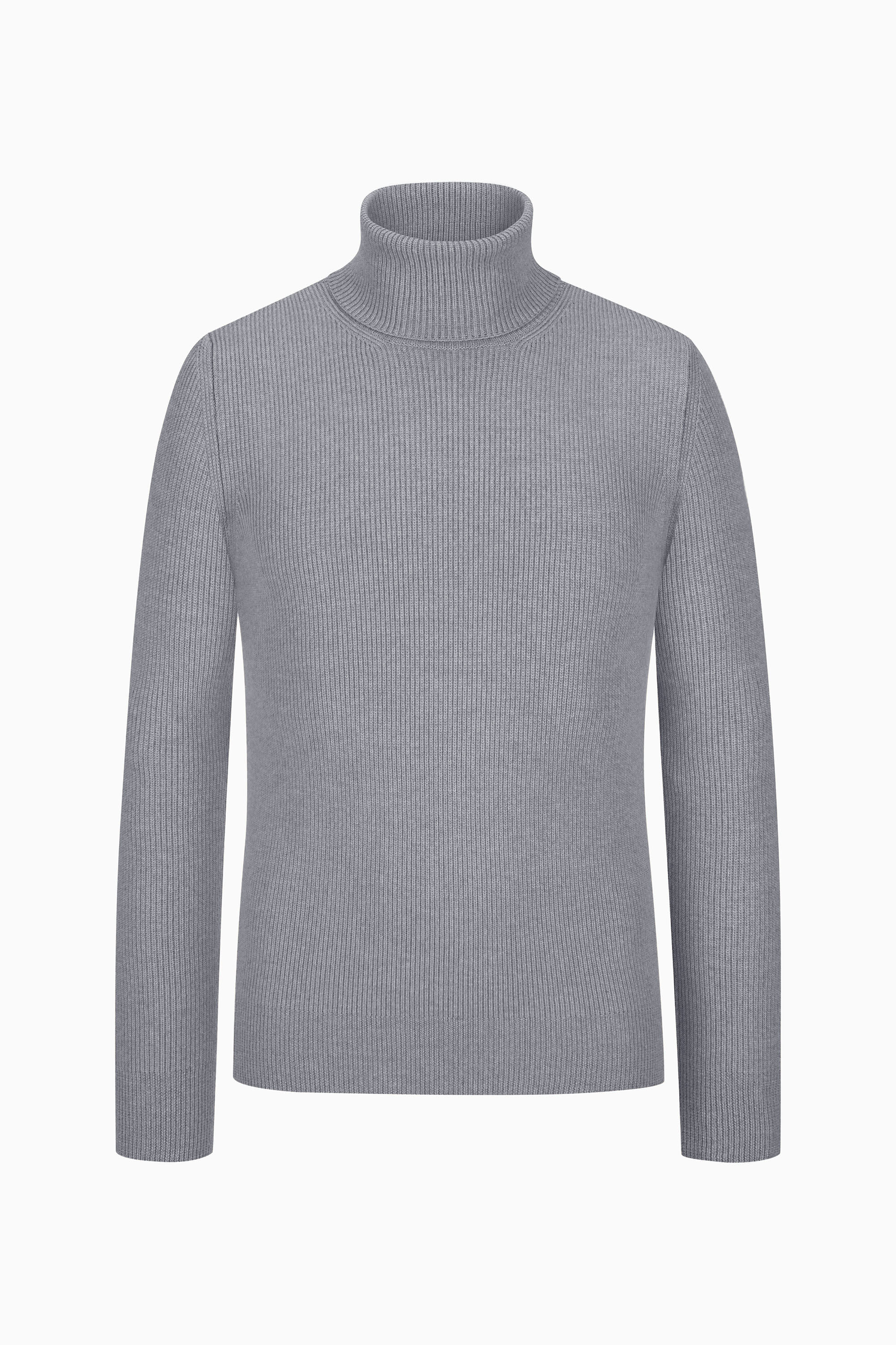 Rollkragenpullover, Herren, in der Farbe grau.