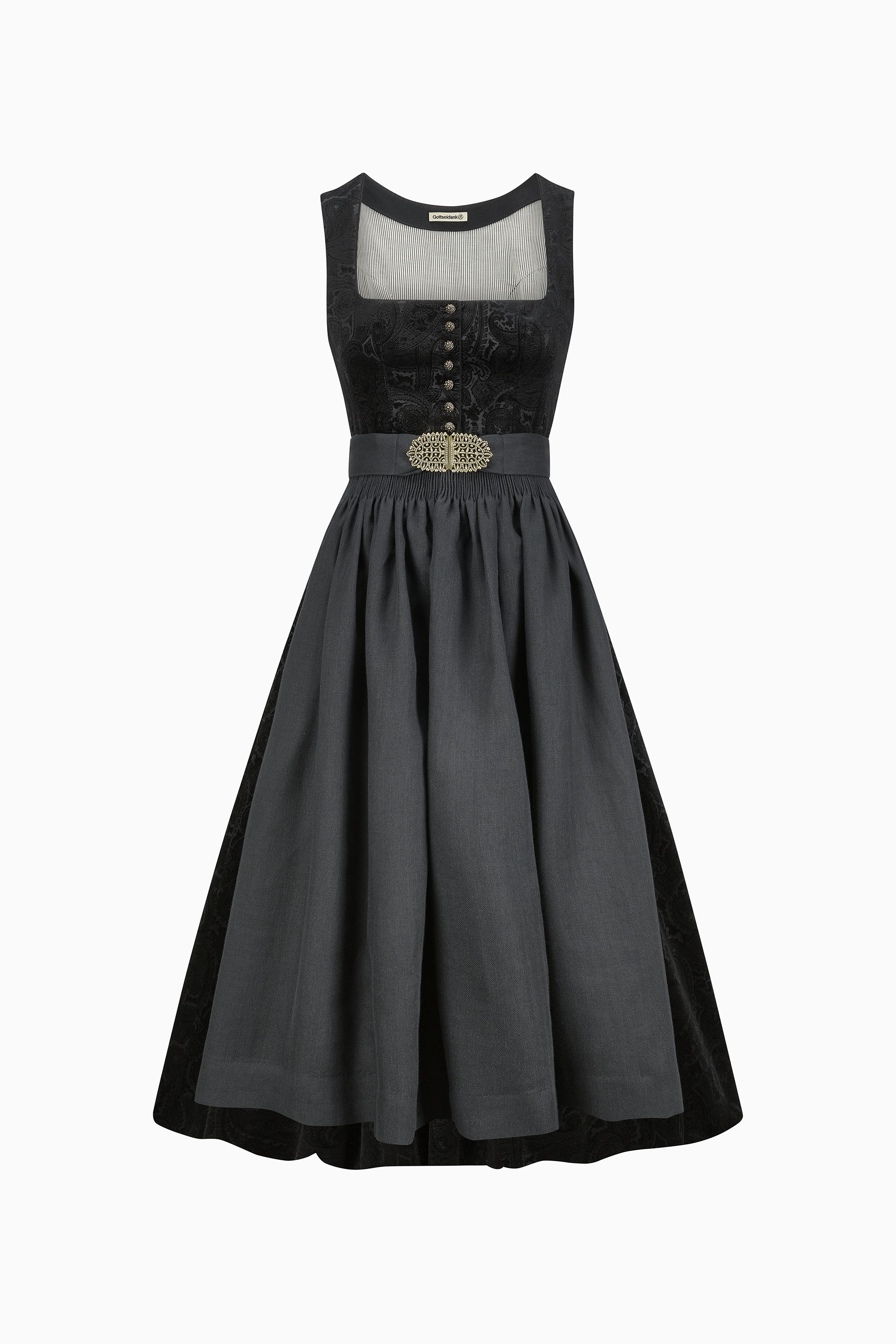 【フォークダンス衣装】グリーン SALZBURGER DIRNDL LOOK Vintage Trachten H. MOSER Dress Mode Aus Salzburg/made in