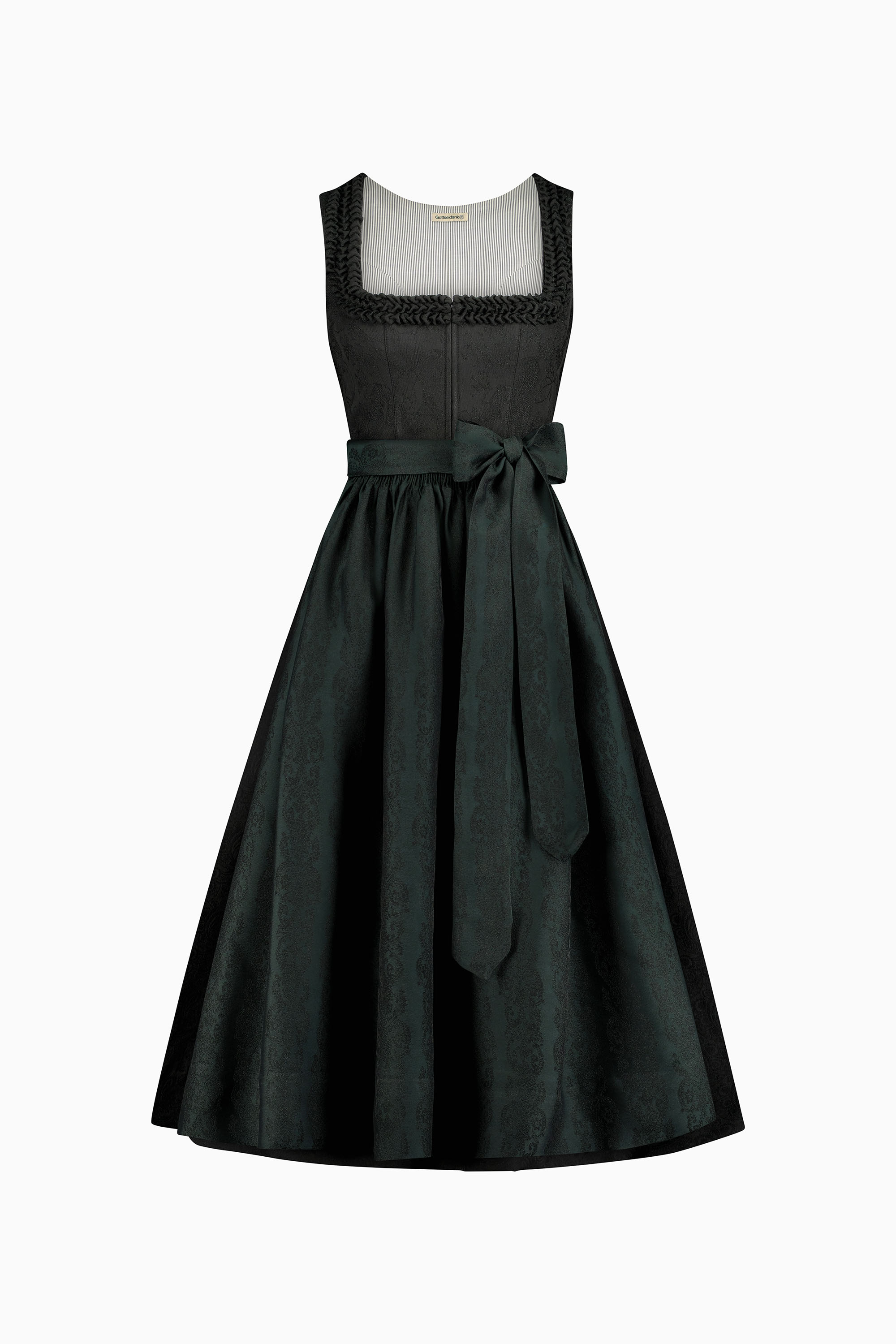 dirndl dresses Dress German Alpine Costume, Oktoberfest Outfit for Women, Austrian Trachten Dress With Green Apron, Alpin Tradition, Sise Medium The incorporated ruffles at the neckline Bachfeld Women's Long Dirndl-Black German