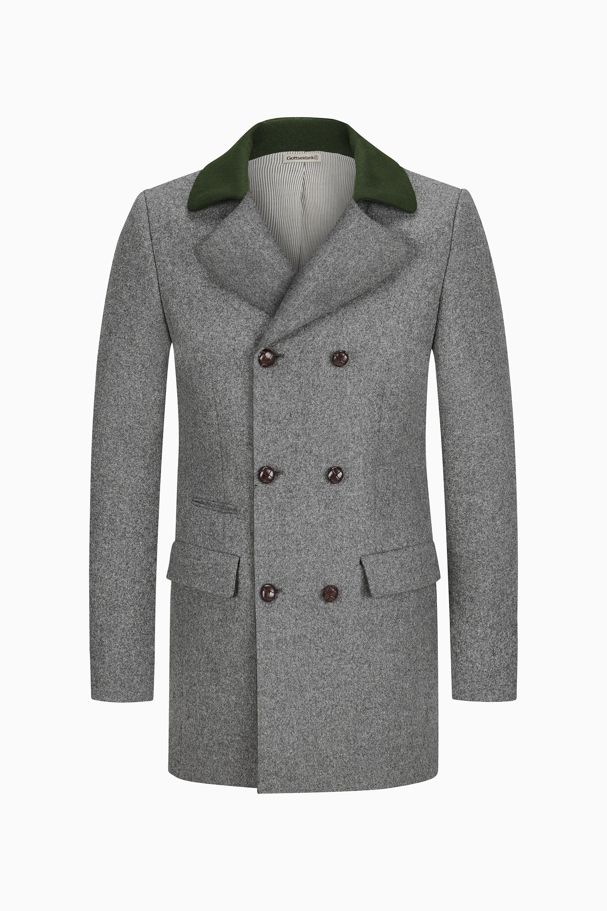 DOUBLE BREASTED MID COAT グレー A003020_Mantel_dunkelgrau_1.jpg