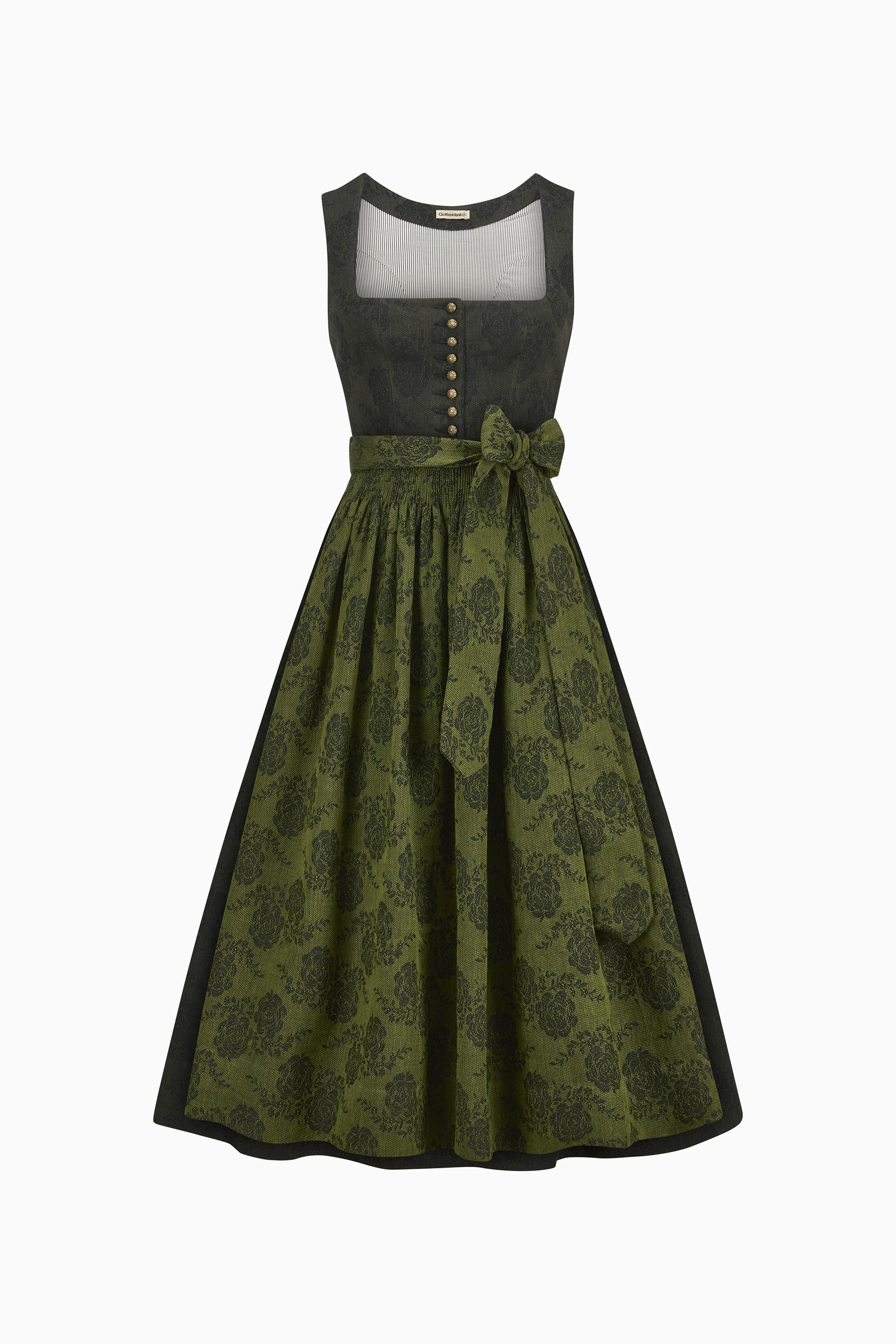 dirndl dress green Dirndl Dress Women Green Oktoberfest Bavarian Traditional Midi Lace Embroidery