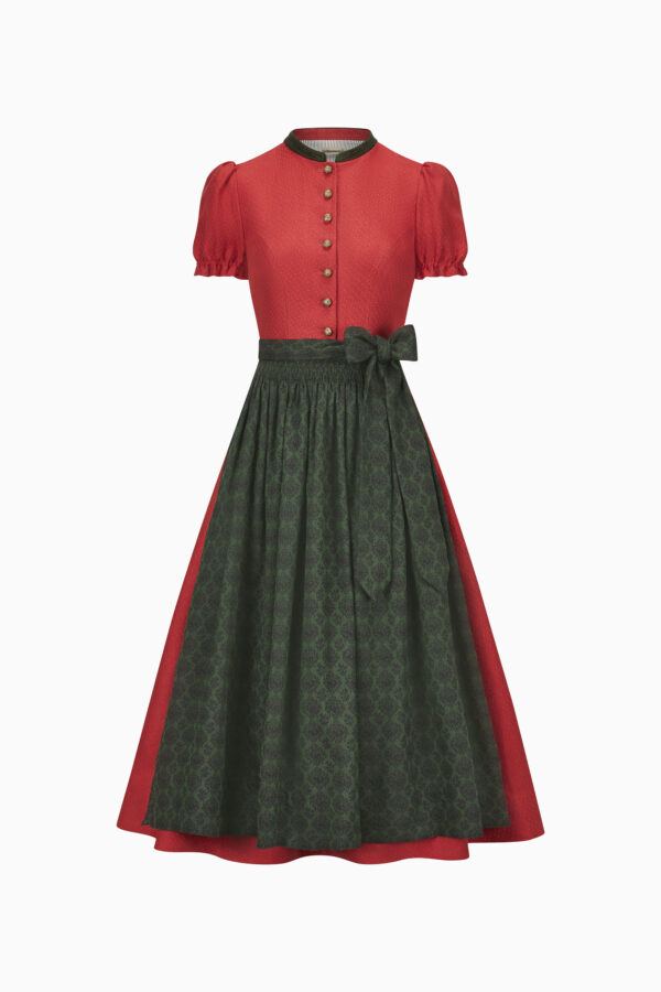 Dirndl Livie – sauerkirsche-jagdgrün