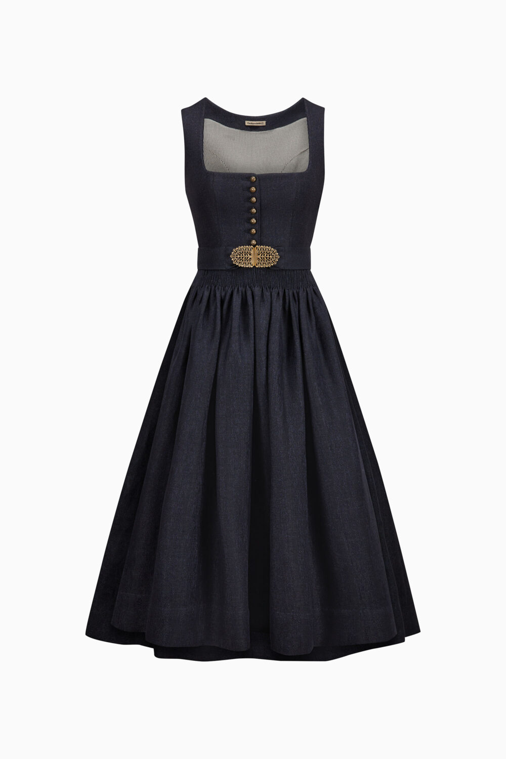 Monika Dirndl Dress – Dark Navy/Blue-Black