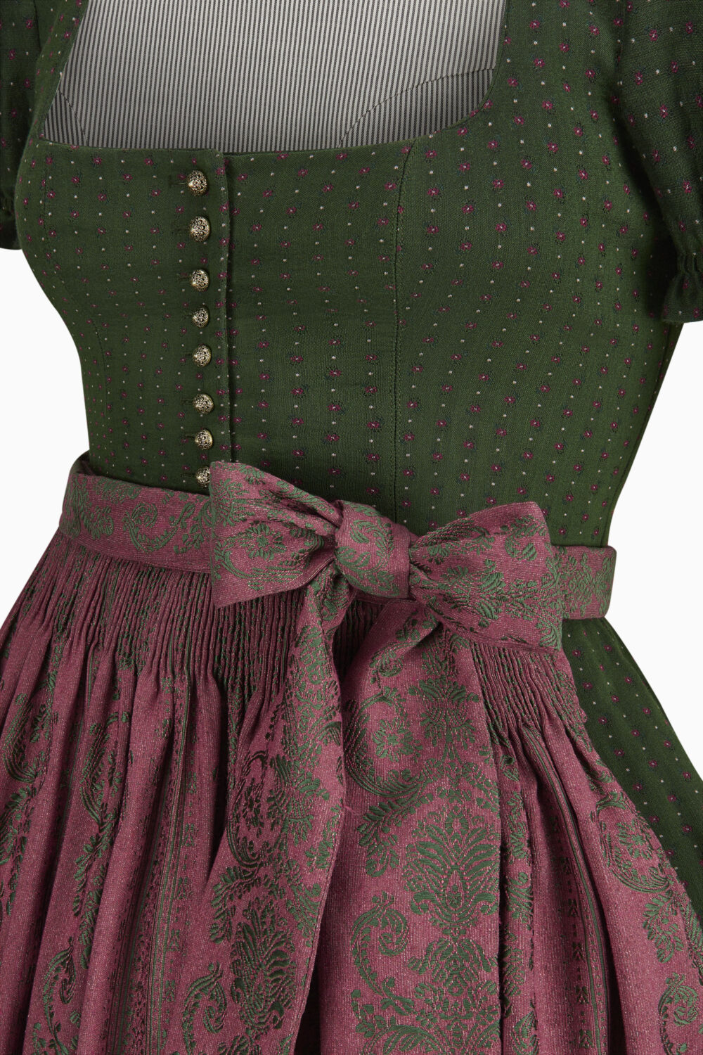 Elodie Dirndl Dress – Meadow/Dragon Fruit