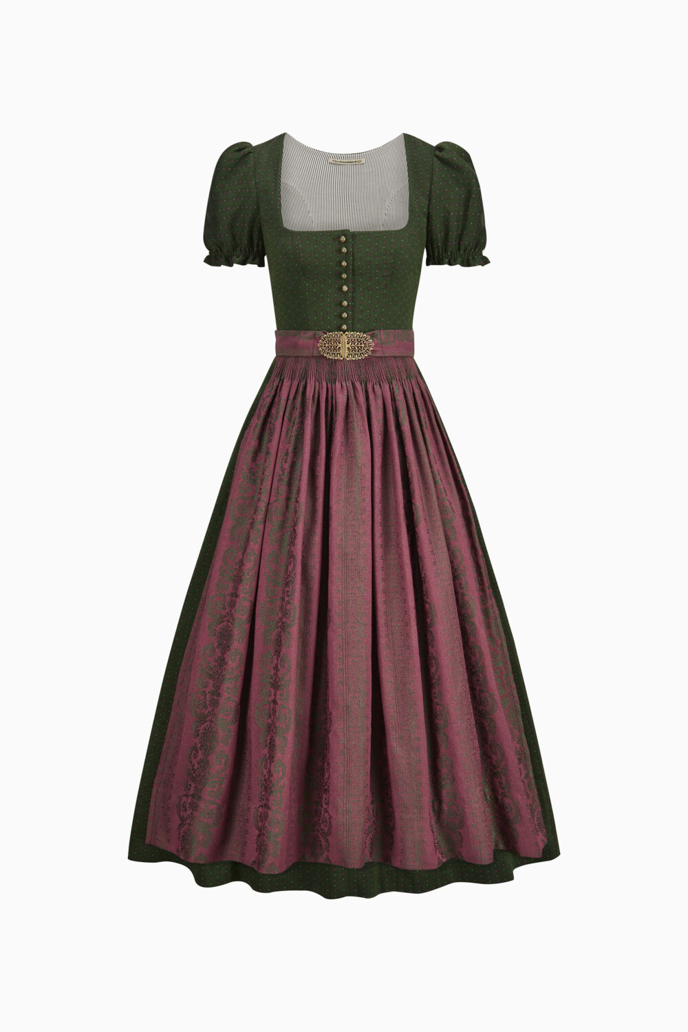Elodie Dirndl Dress – Meadow/Dragon Fruit
