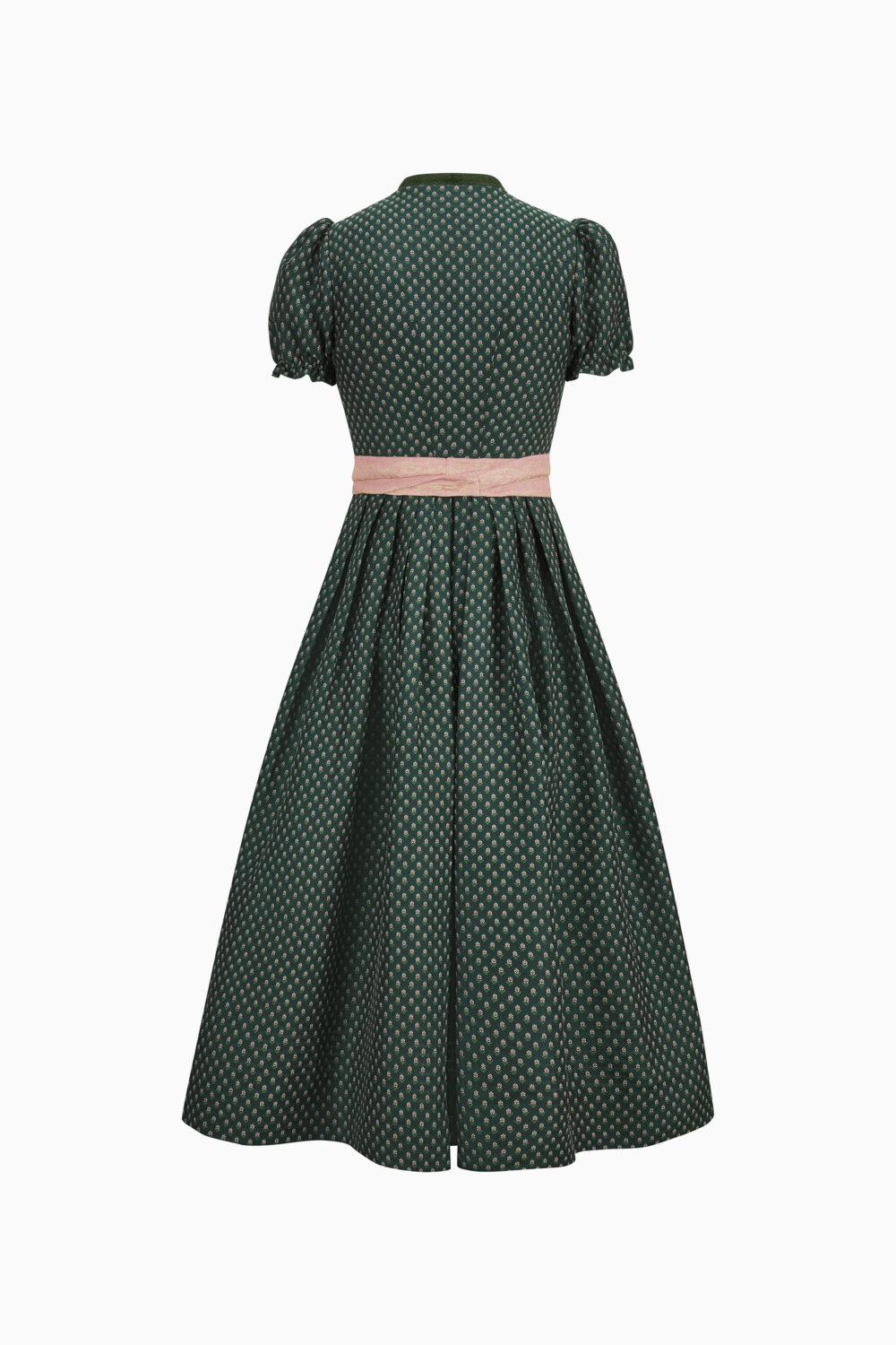 Livie Dirndl Dress – Spruce/Salmon