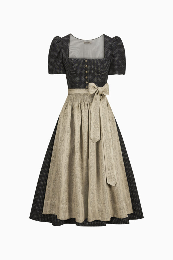 Laura Dirndl Dress – Ocean Blue/Sage