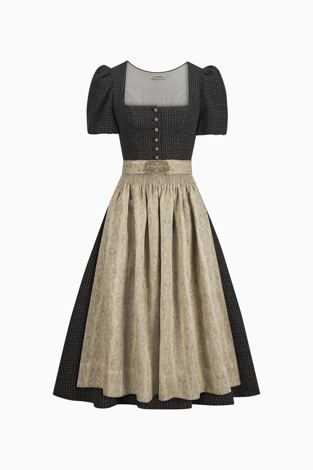 Laura Dirndl Dress – Ocean Blue/Sage