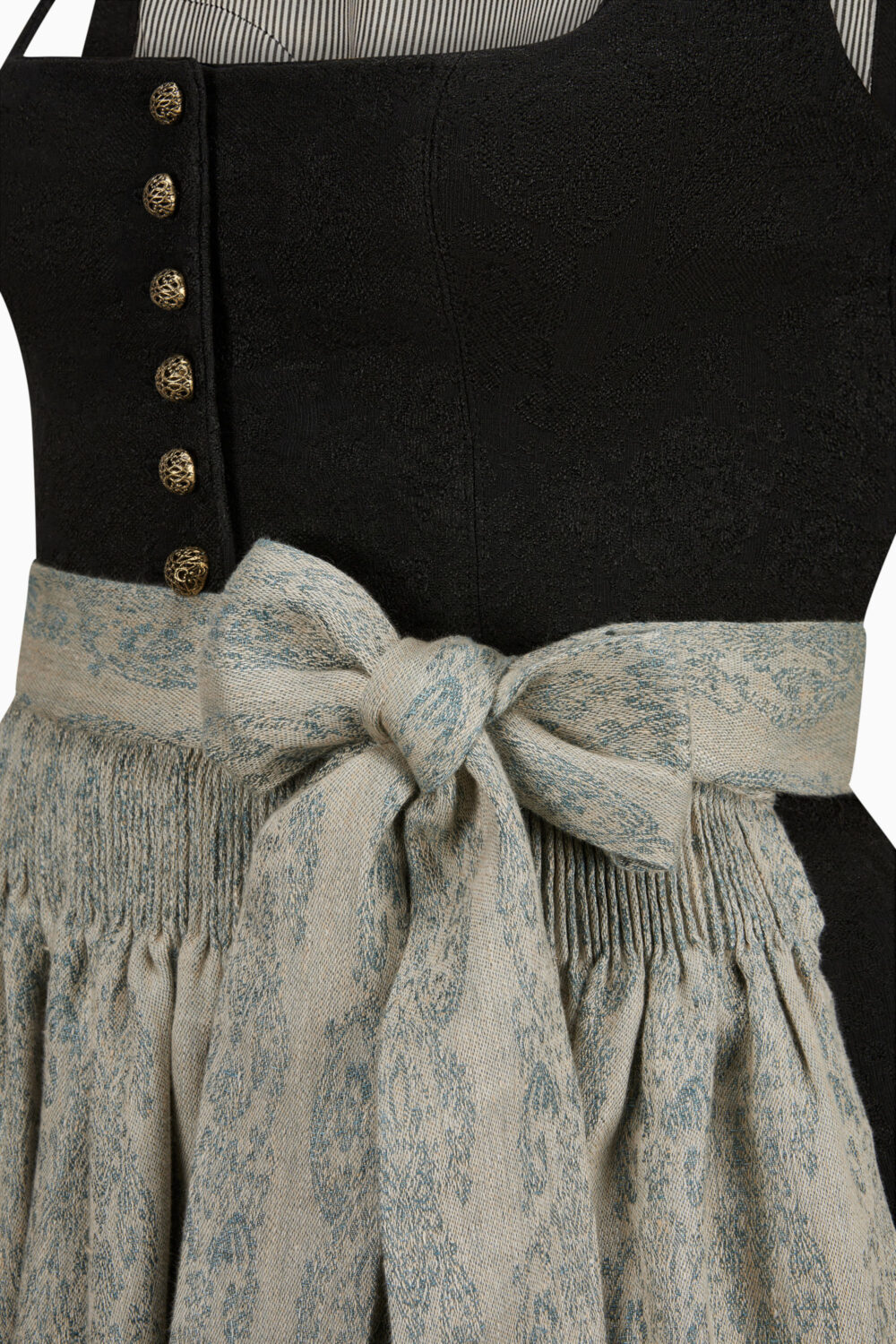 Monika Dirndl Dress – Black/Snow White