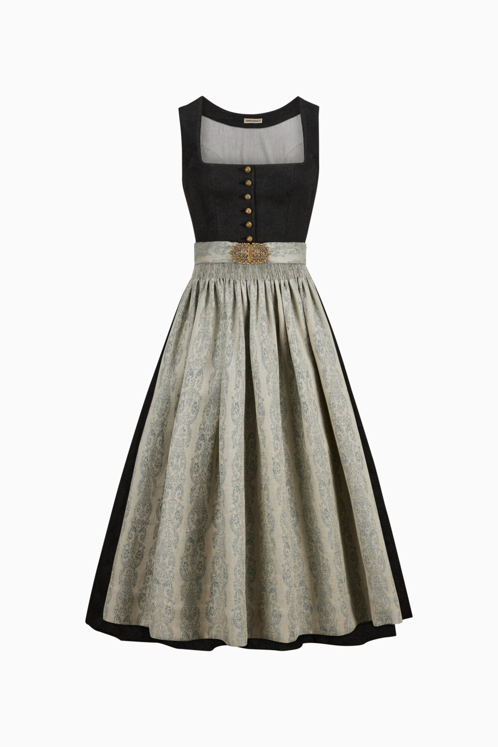 Monika Dirndl Dress – Black/Snow White