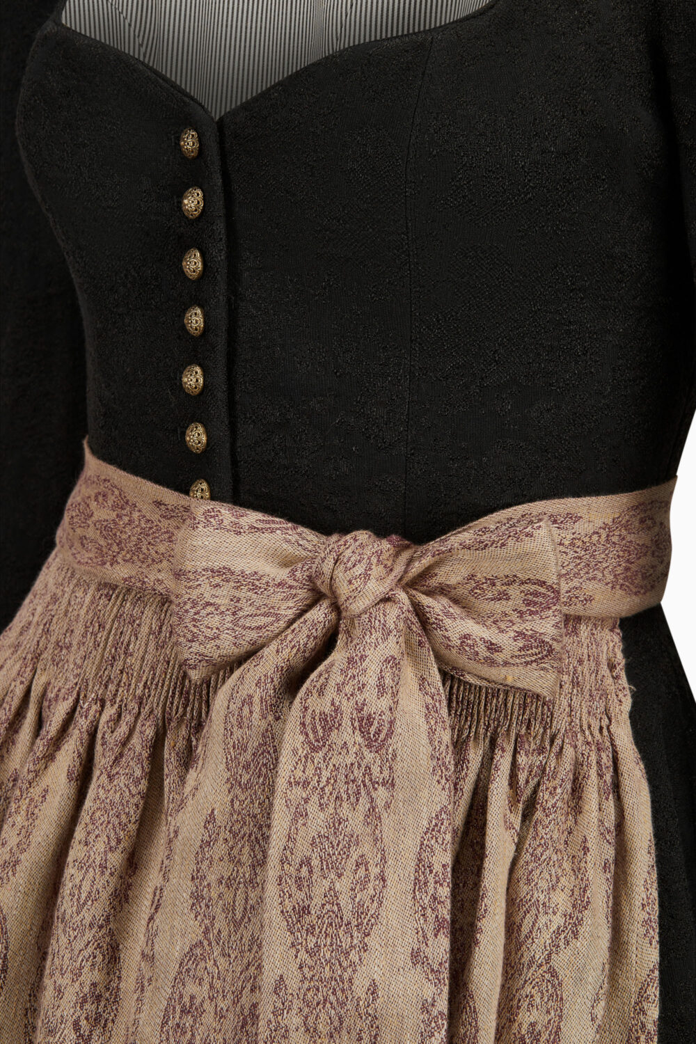 Amelie Dirndl Dress – Black/Grape