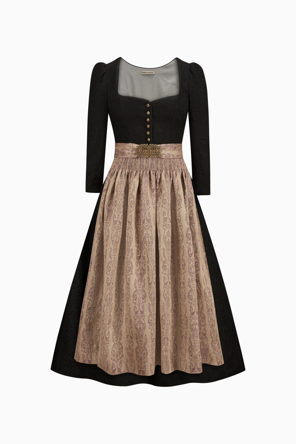 Amelie Dirndl Dress – Black/Grape