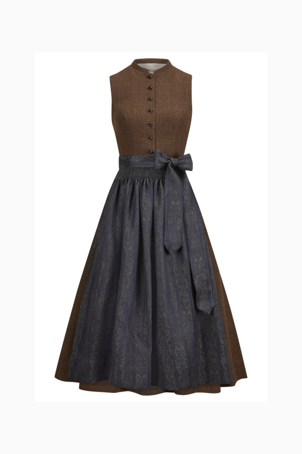 Magda Dirndl Dress – Brown Sugar/Black Forest