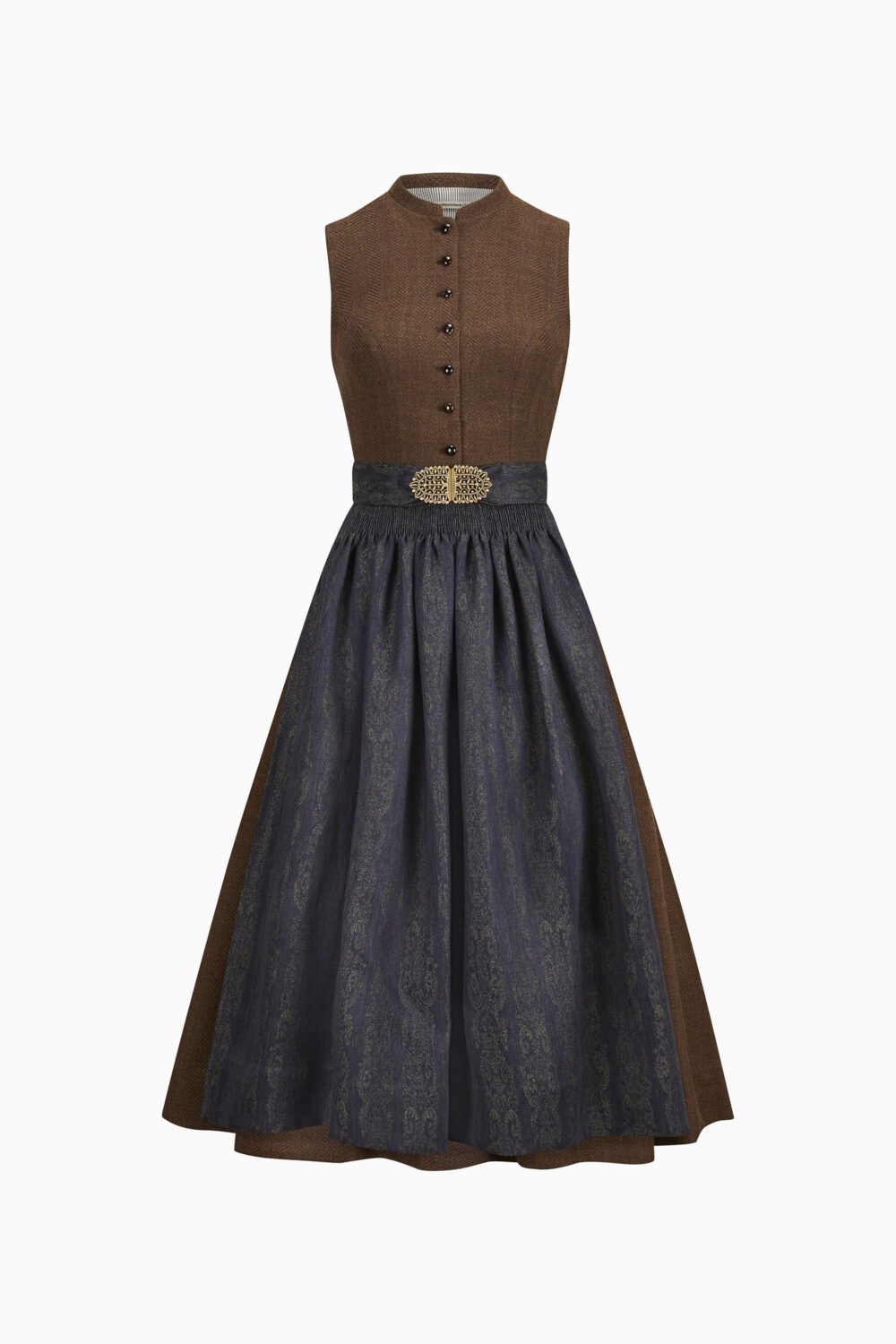 Magda Dirndl Dress – Brown Sugar/Black Forest