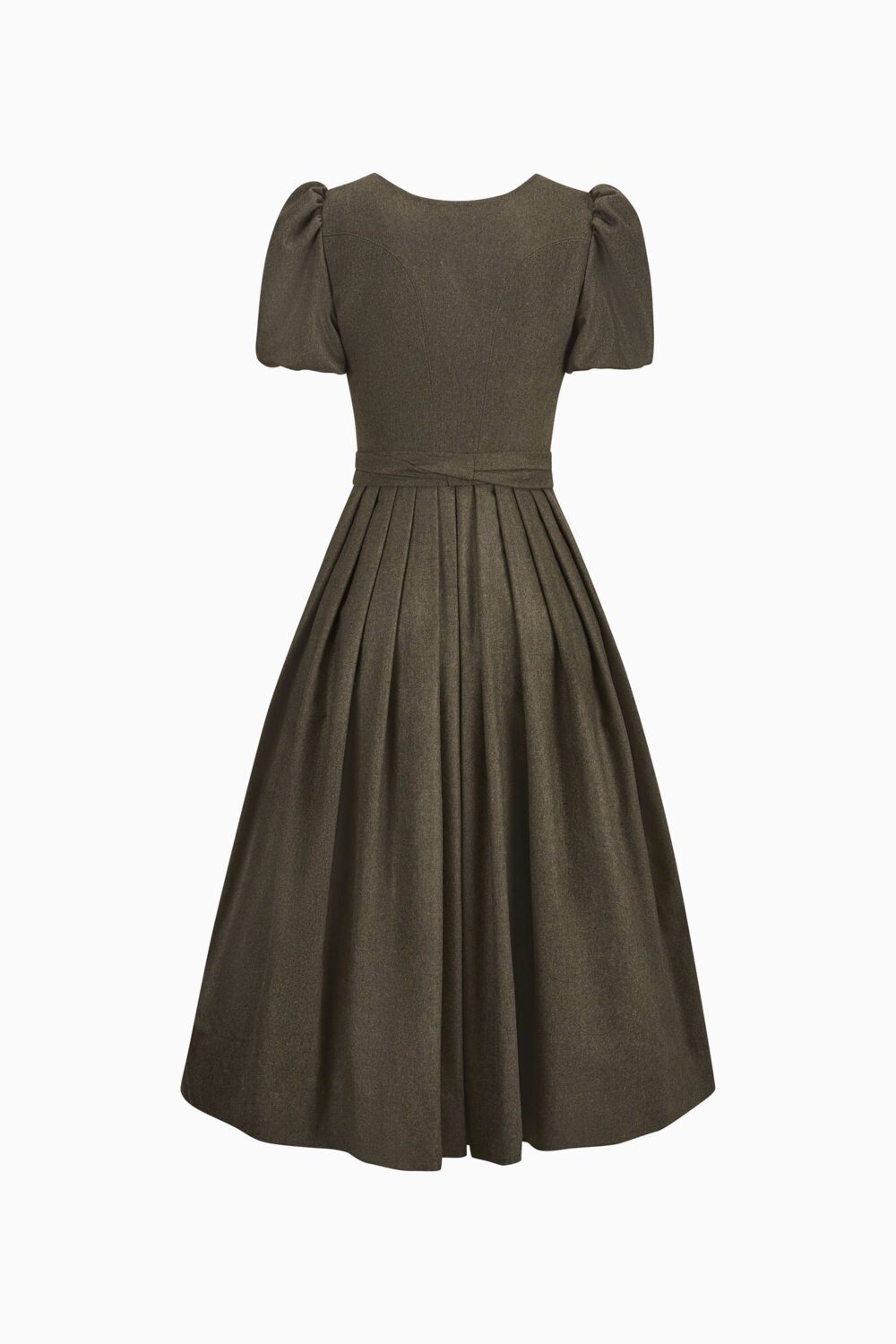 Laura Dirndl Dress – Khaki/Pewter
