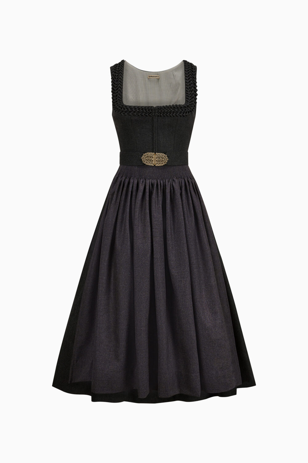Vreni Dirndl Dress – Anthracite/Blueberry