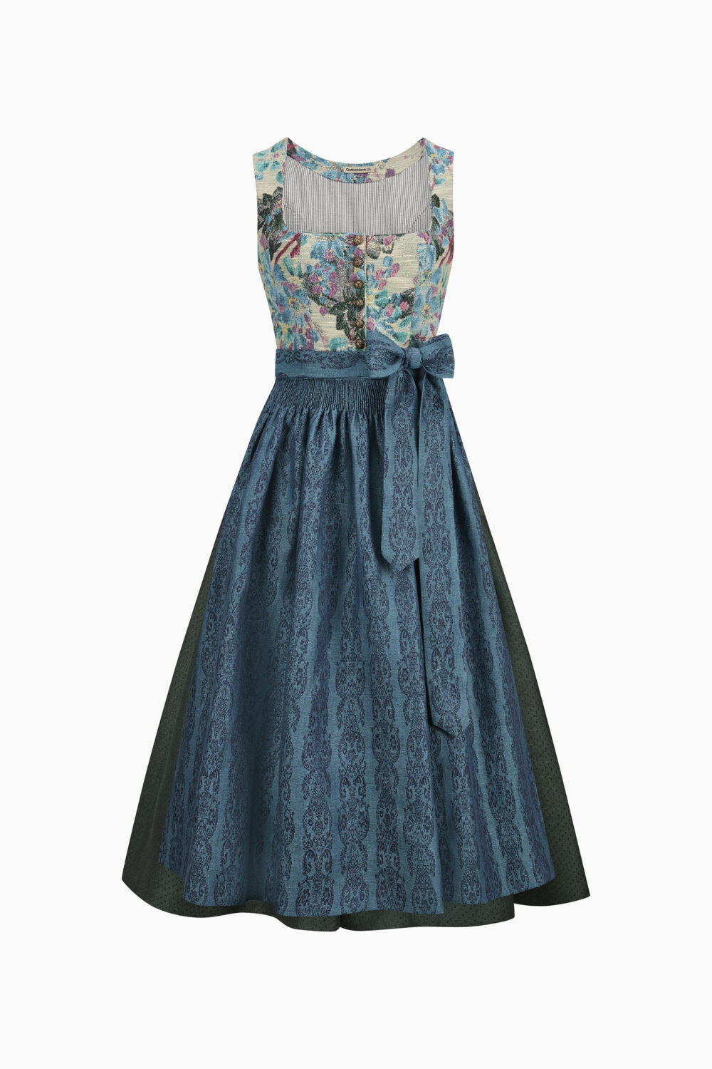 Monika Dirndl Dress – Almond Milk/Vintage Turquoise