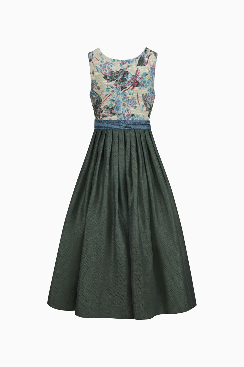 Monika Dirndl Dress – Almond Milk/Vintage Turquoise