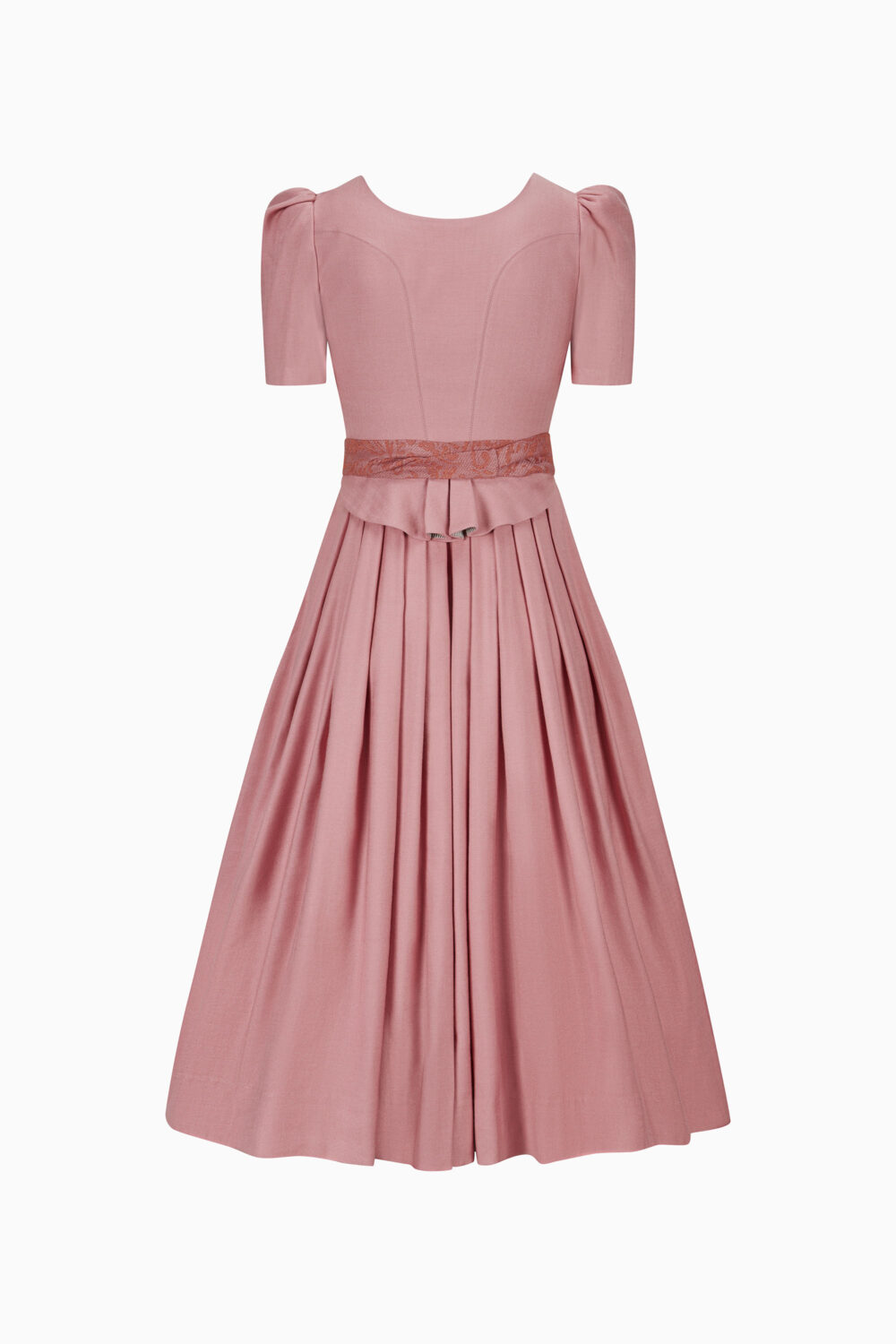 Hanni Dirndl Dress – Rose Quartz/Bottle Green