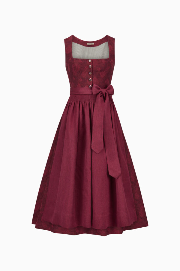Monika Dirndl Dress – Burgundy/Cranberry