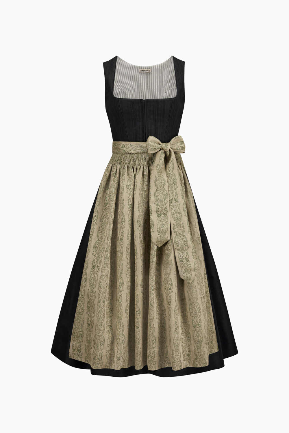 Tonja Dirndl Dress – Black/Elm Green