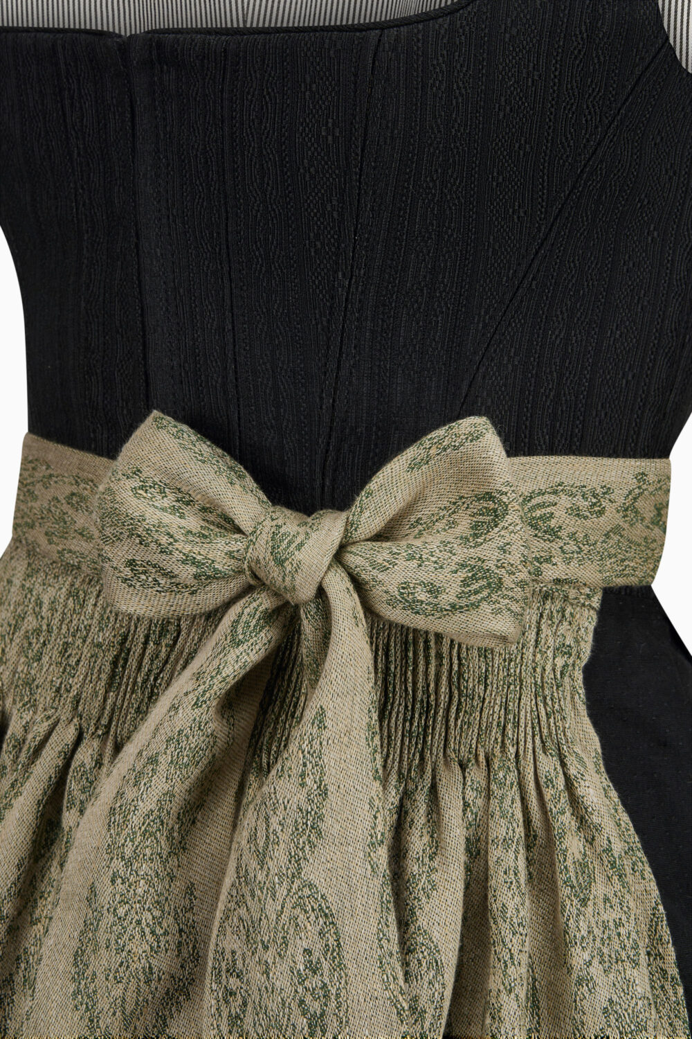Tonja Dirndl Dress – Black/Elm Green