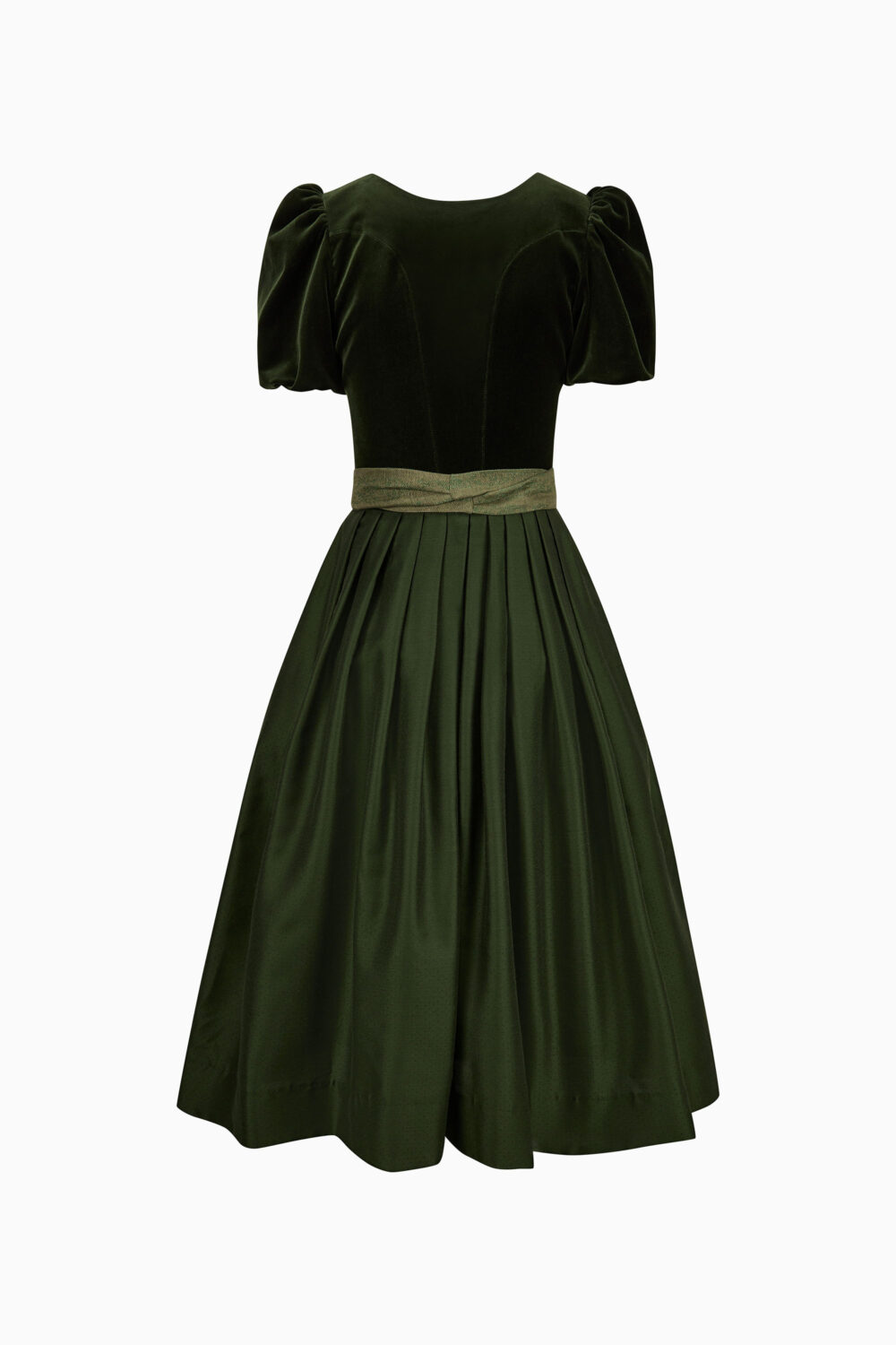 Laura Dirndl Dress – Fir/Olive Brown