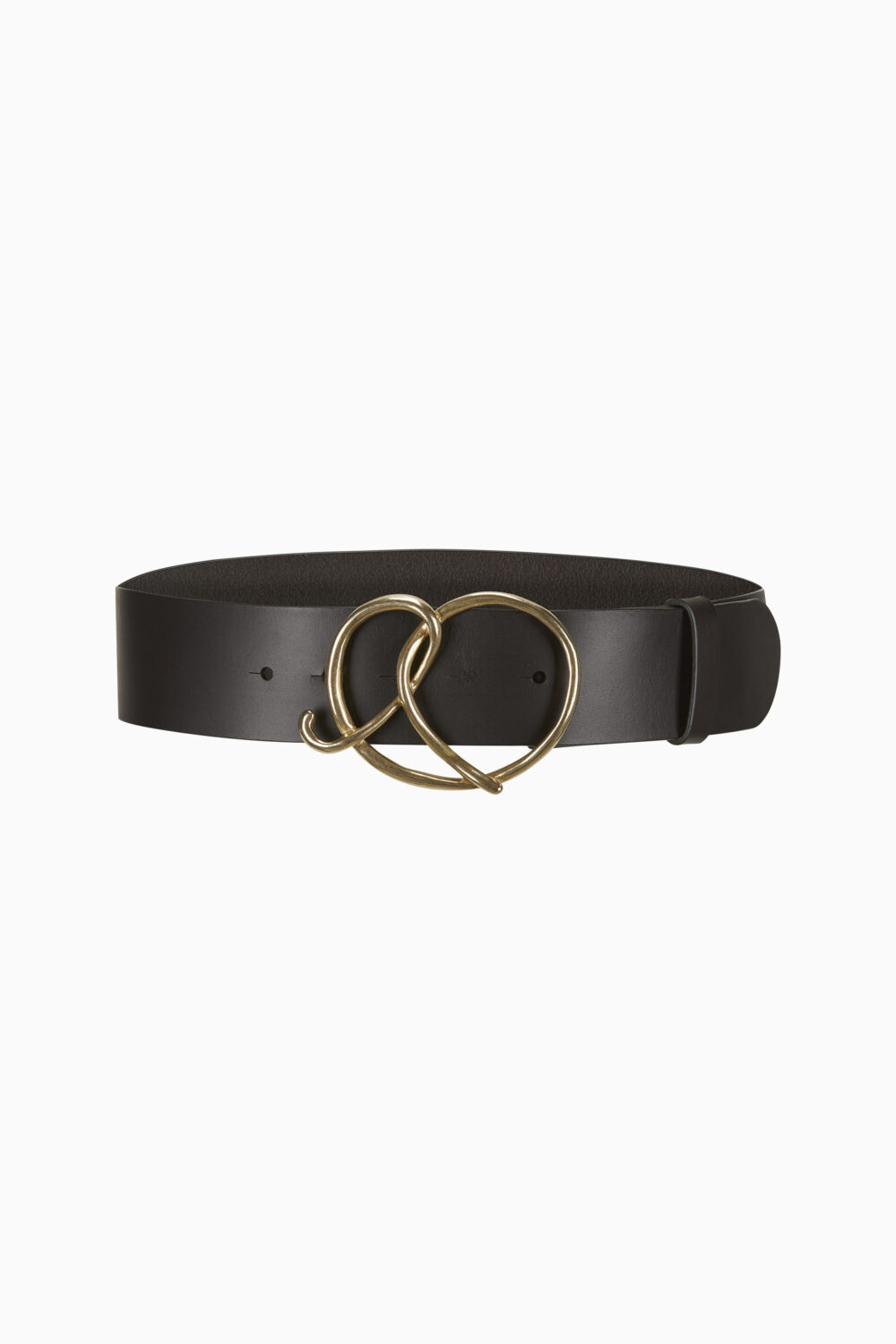 Leather belt Brezl – dark brown