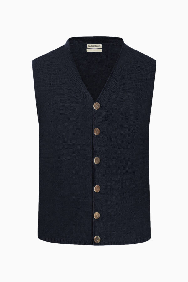 Theodor Uni Knitted Waistcoat - Gottseidank